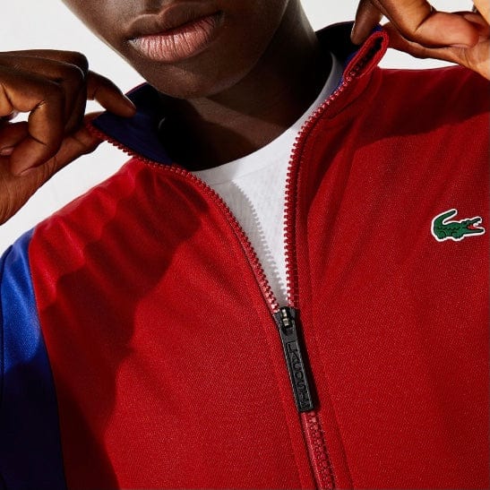 Lacoste Sport Resistant Bicolor Pique Zip Sweatshirt (Red/Blue) SH6937 - Image 2
