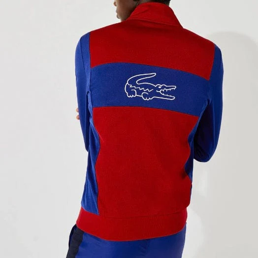 Lacoste Sport Resistant Bicolor Pique Zip Sweatshirt (Red/Blue) SH6937 - Image 3