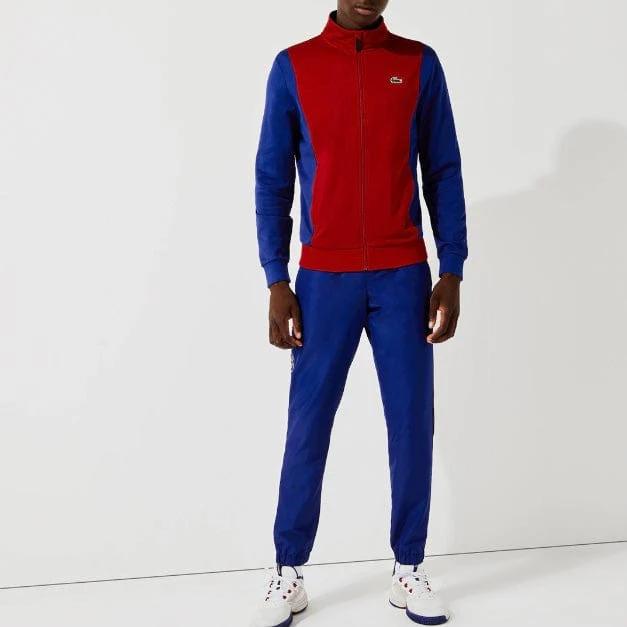Lacoste Sport Resistant Bicolor Pique Zip Sweatshirt (Red/Blue) SH6937 - Image 5