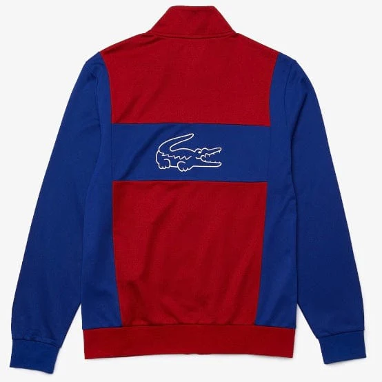 Lacoste Sport Resistant Bicolor Pique Zip Sweatshirt (Red/Blue) SH6937 - Image 6