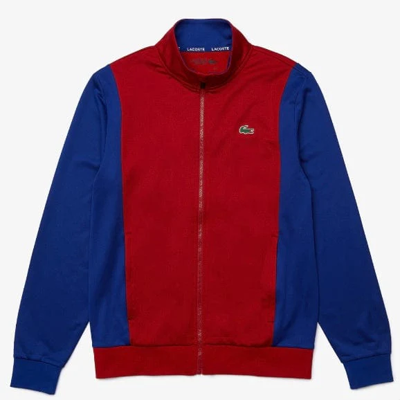 Lacoste Sport Resistant Bicolor Pique Zip Sweatshirt (Red/Blue) SH6937 - Image 7