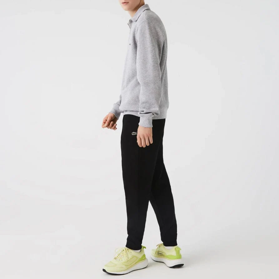 Lacoste Tapered Fit Fleece Trackpants (Black) XH2529-51 - Image 3