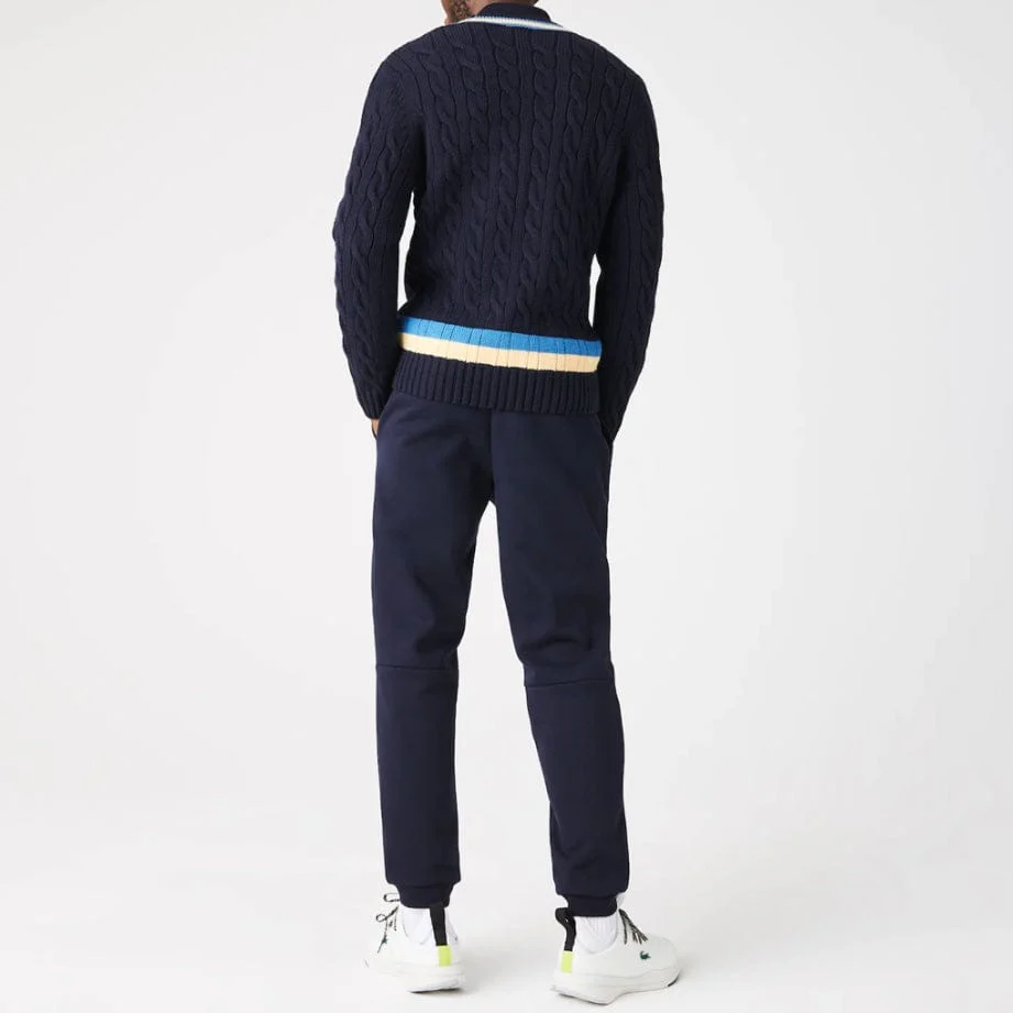 Lacoste Tapered Fit Fleece Trackpants (Navy) XH2529-51 - Image 4