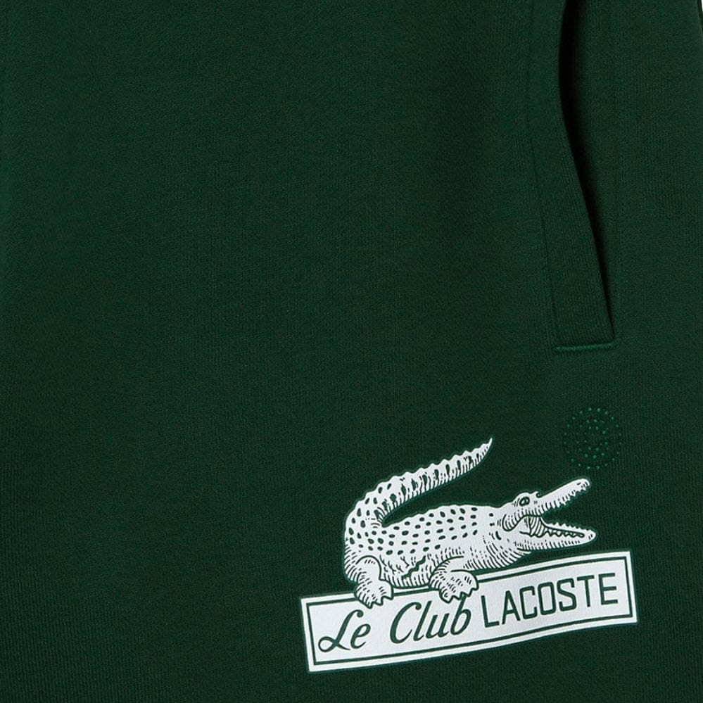 Lacoste Unbrushed Organic Cotton Fleece Short (Green) GH5582-51 - Image 2