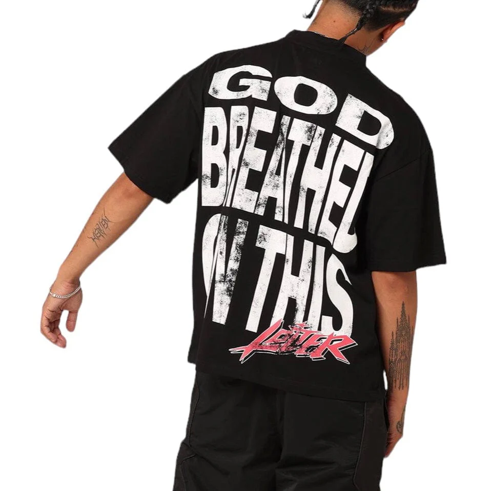 Loiter Dove Vintage Tee (Black) - Image 4