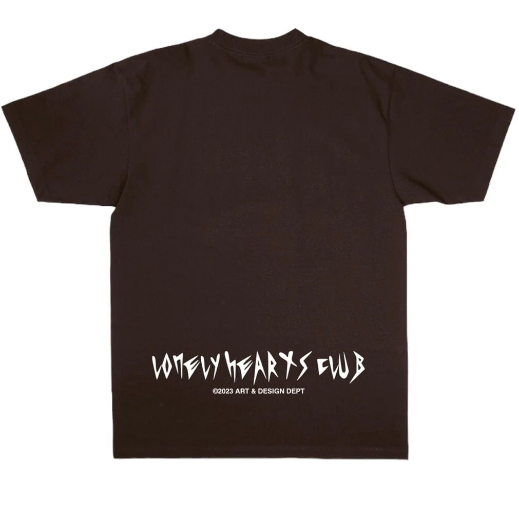 Lonely Hearts Club Born To Survive T Shirt (Garment Dye Brown) SST0101 - Image 2