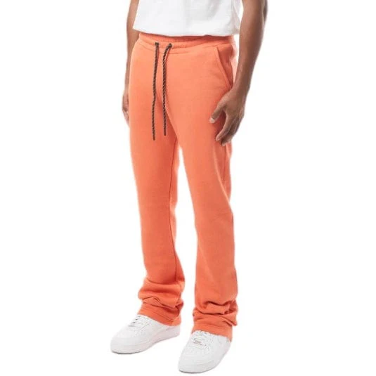 M. Society Stacked Fleece Sweatpants (Burnt Sienna) MS-23708 - Image 2