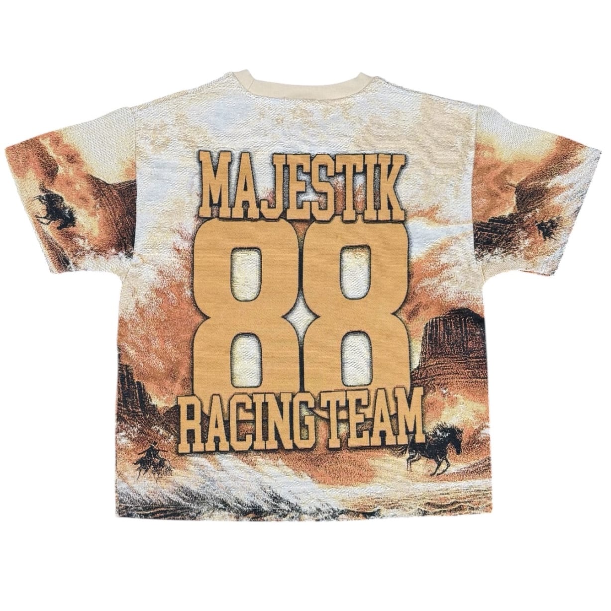 Majestik Lion Tapestry Rhinestone Jersey (Eggshell) TH2643 - Image 2