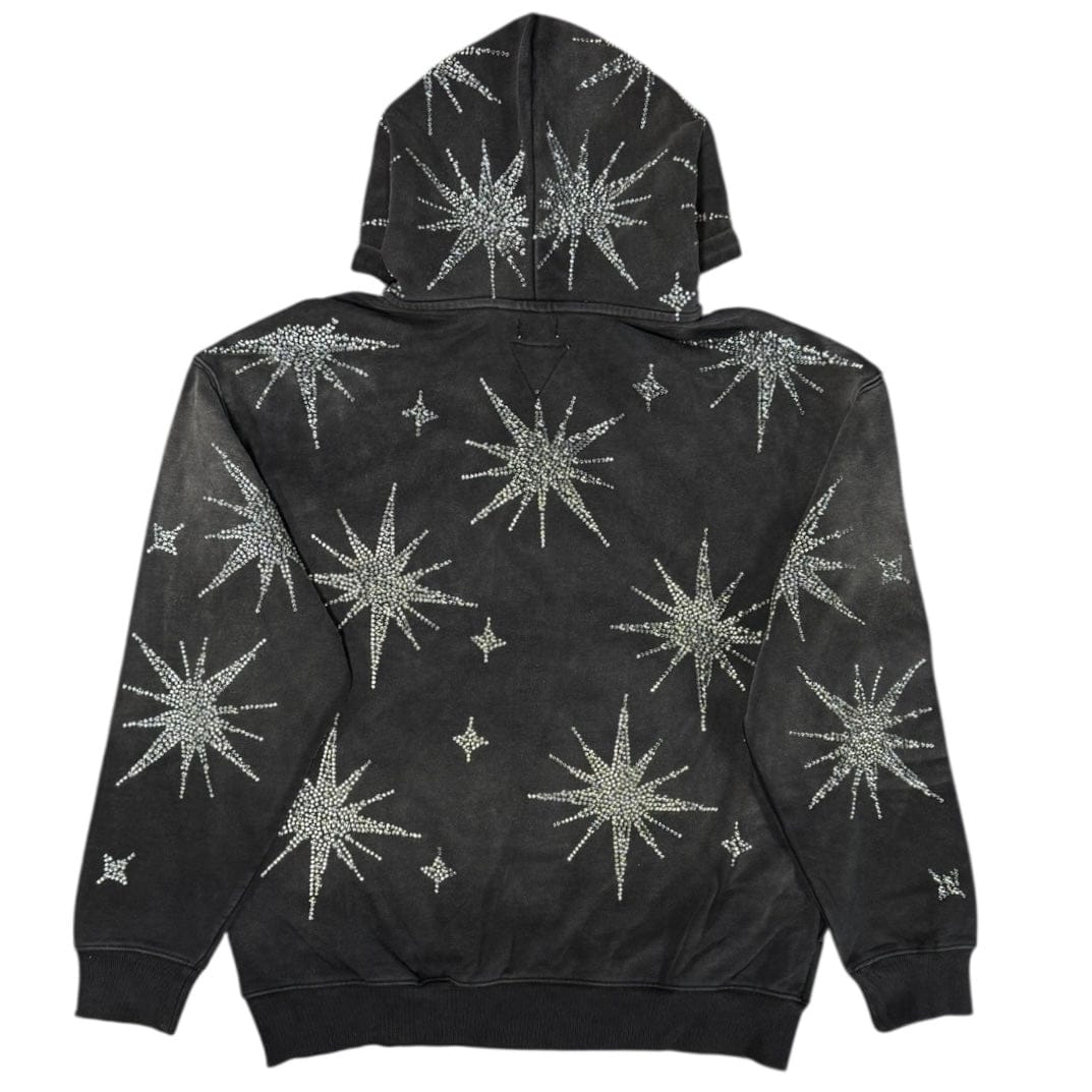 Majestik Star Stud Garment Dyed Heavy F. Terry Zip Hoodie (Black) FH2501 - Image 2