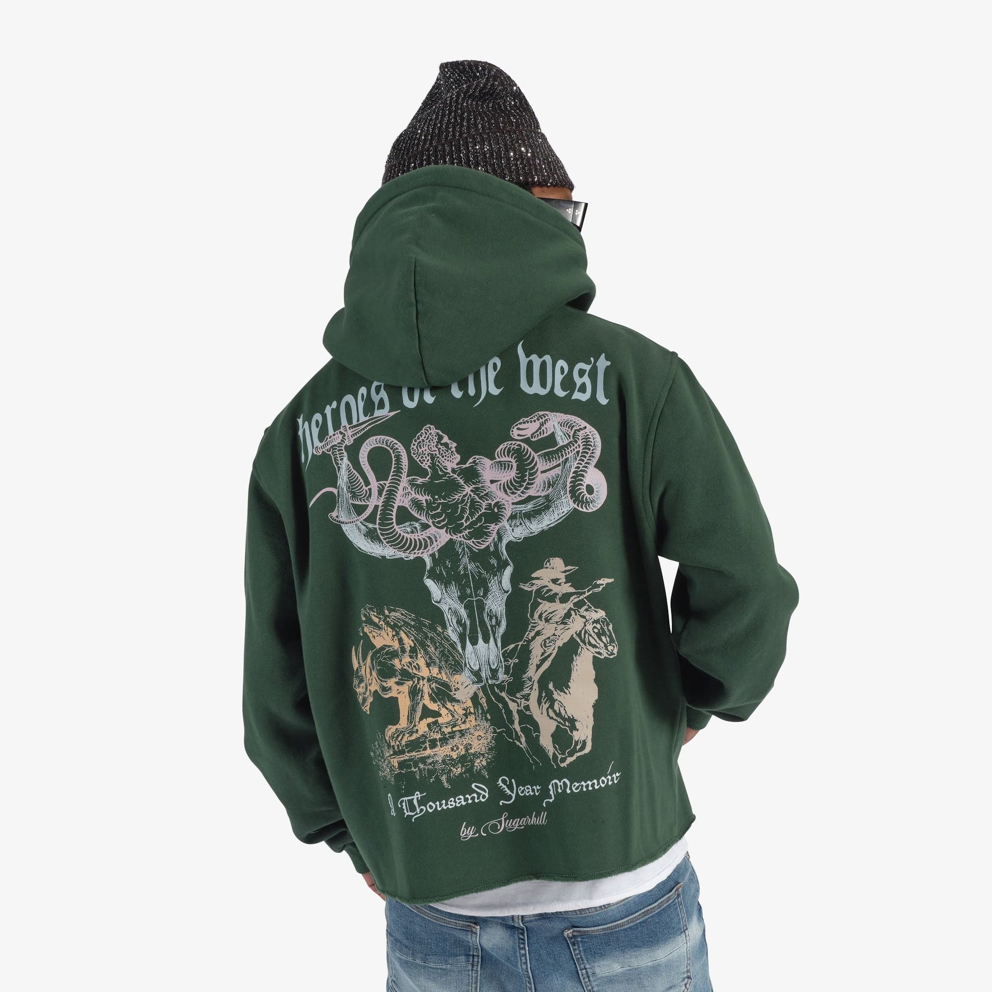 "Memoir" Hoodie (dark green) - Image 2