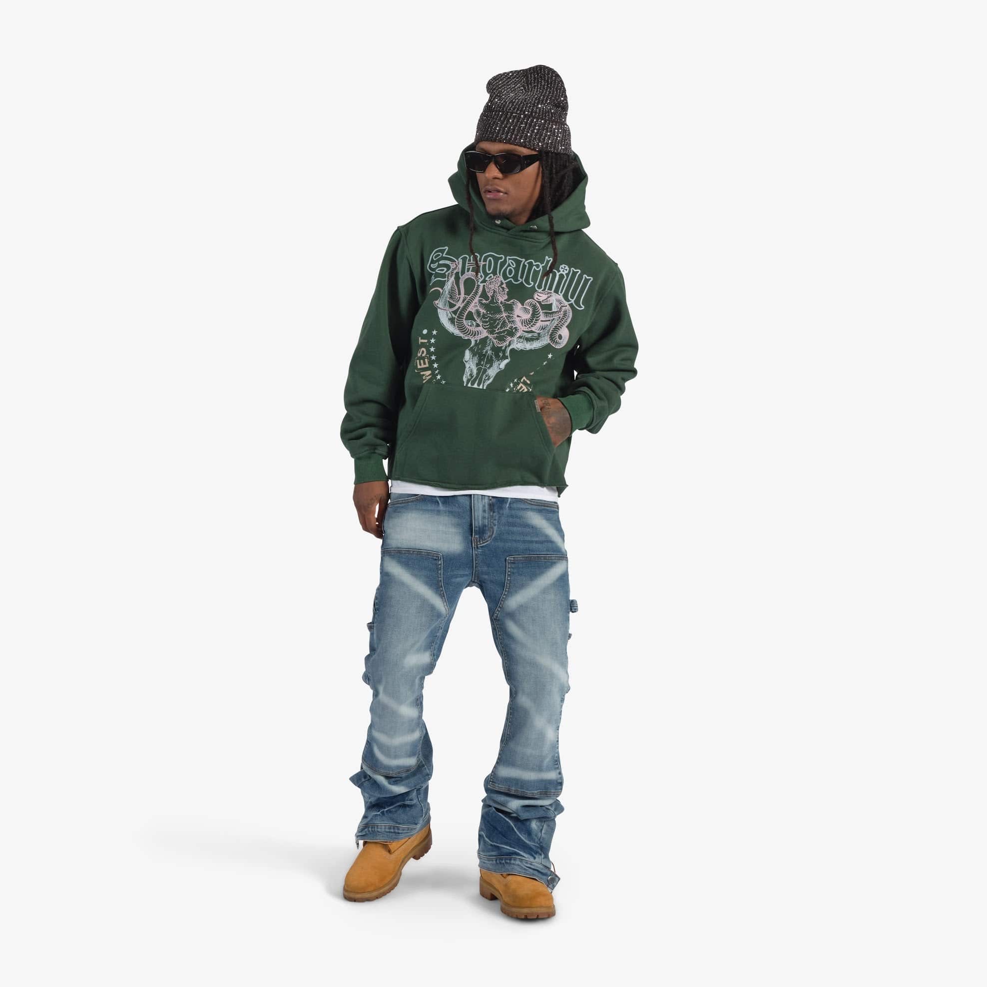 "Memoir" Hoodie (dark green) - Image 3