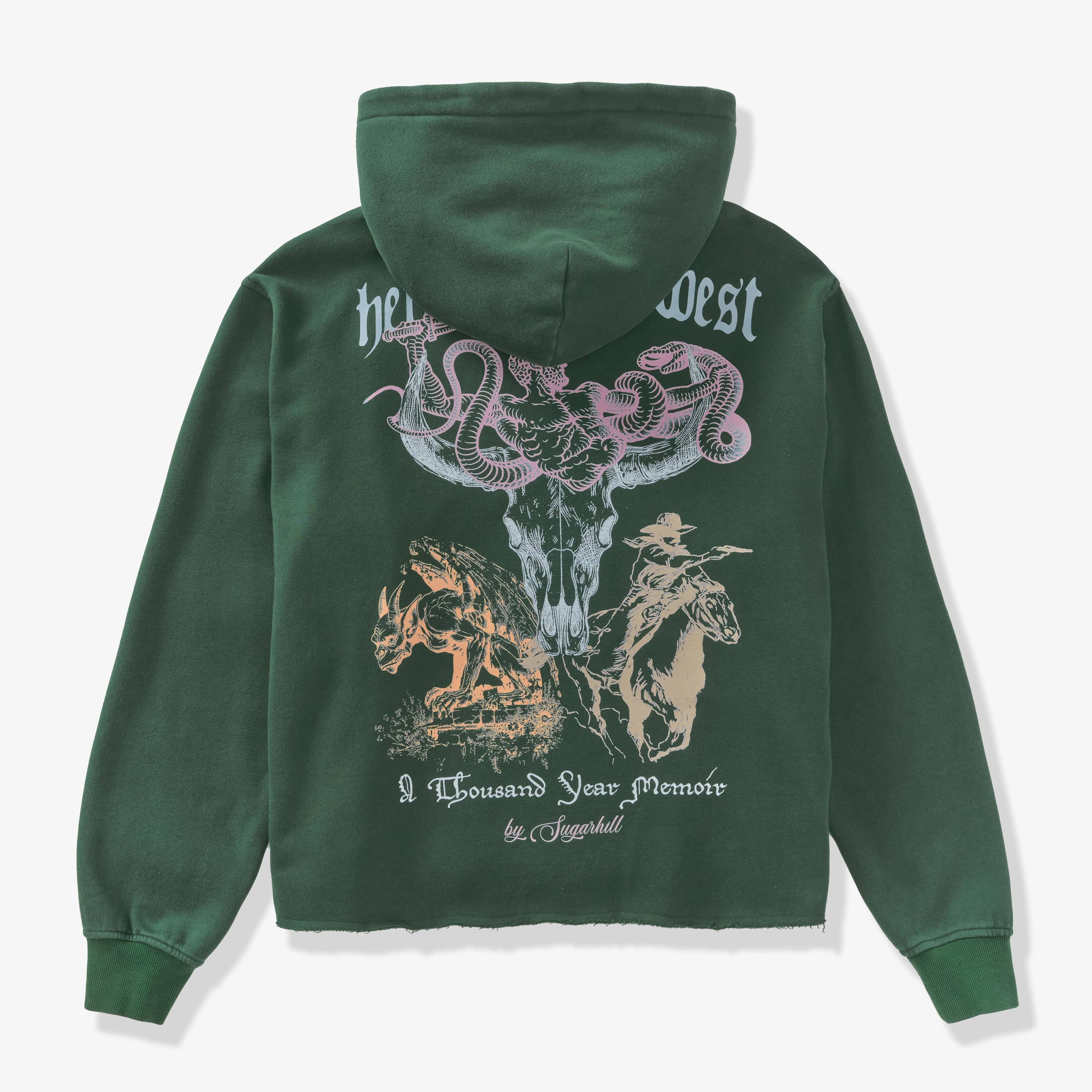 "Memoir" Hoodie (dark green) - Image 6