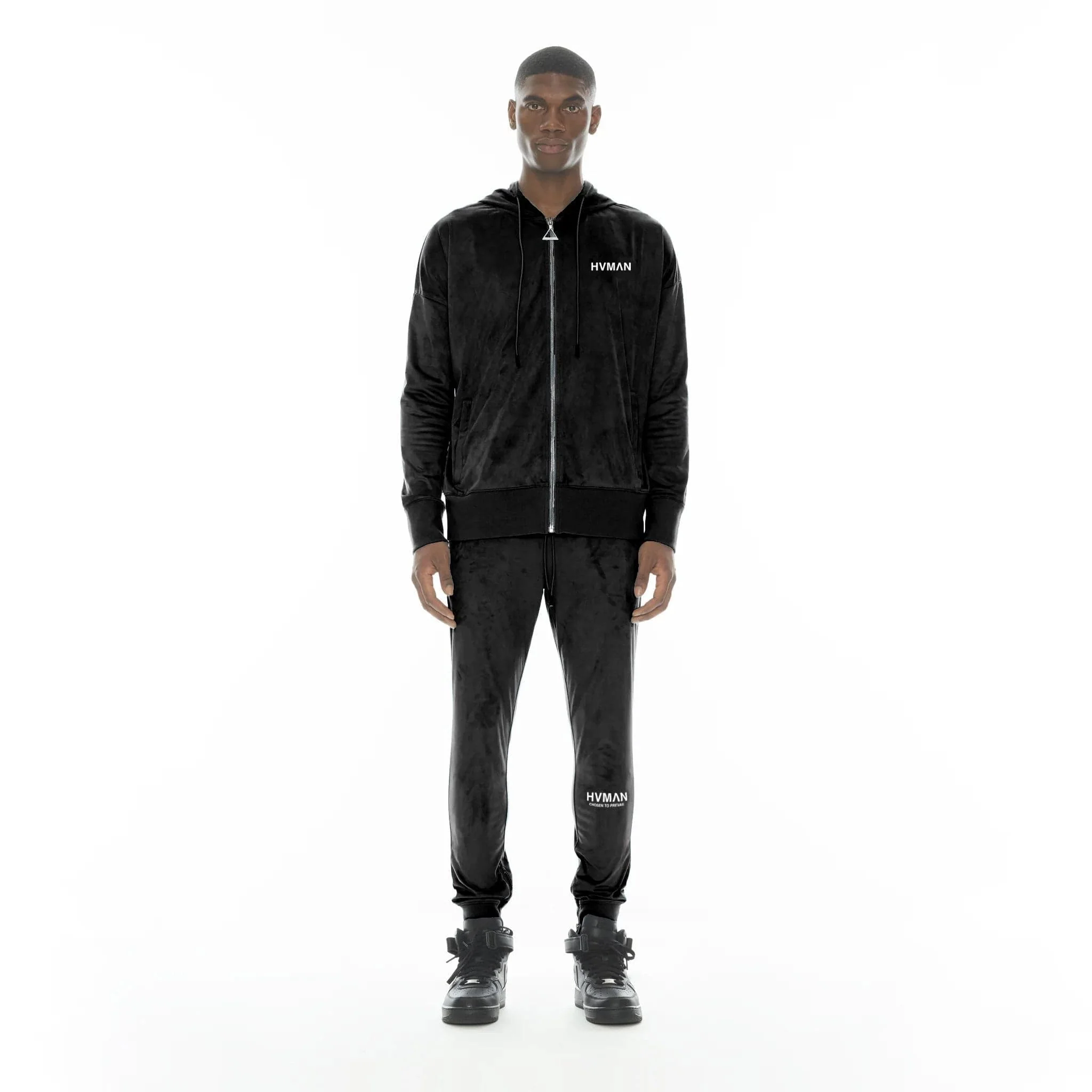 MICROFIBER HOODIE IN BLACK - Image 2