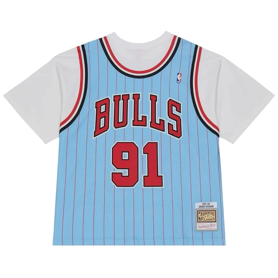Mitchell & Ness Chicago Bulls 1995-96 Best In Class Jersey Tee (Lt. Blue) - Image 2