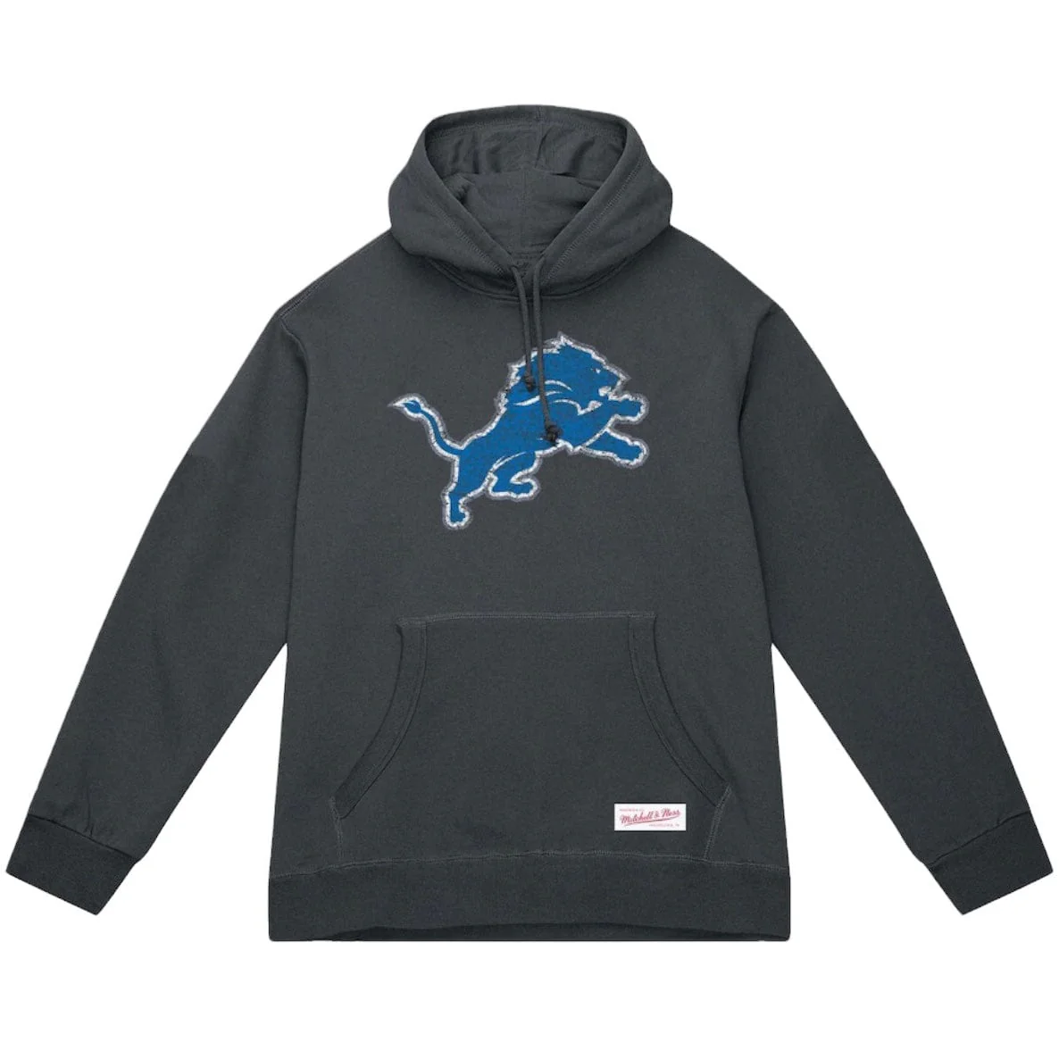 Mitchell & Ness Detroit Lions Distressed Prime Logo Pullover Hoodie (Gray)