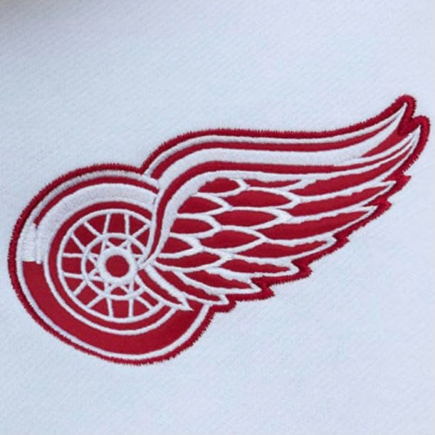 Mitchell & Ness Detroit Red Wings Tie Breaker Fleece Hoodie (Red/White/Grey) - Image 3