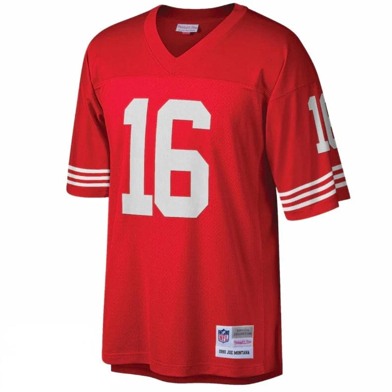 Mitchell & Ness Joe Montana San Francisco 49ers Replica Throwback Jersey (Red) - Image 2