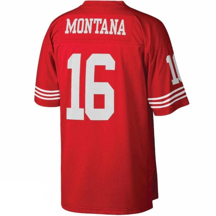 Mitchell & Ness Joe Montana San Francisco 49ers Replica Throwback Jersey (Red) - Image 3