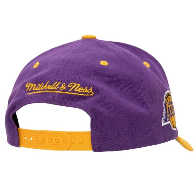 Mitchell & Ness Los Angeles Lakers Block Sweep Pro Adjustable Hat (Purple) - Image 2