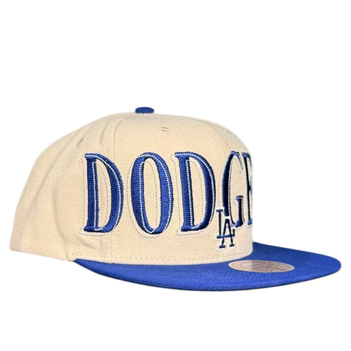 Mitchell & Ness Mlb La Dodgers Across The Board Snapback (Cream) - Image 2