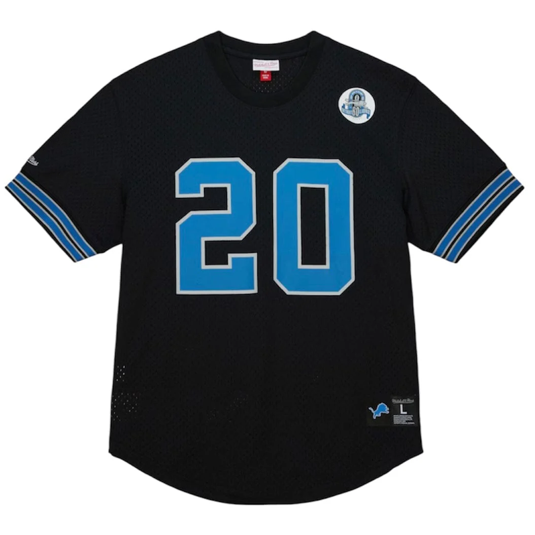 Mitchell & Ness M&N Detroit Lions Mesh Crewneck 1993 Barry Sanders (Black)