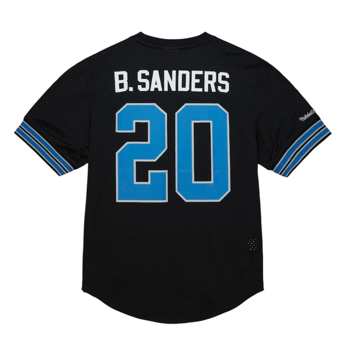 Mitchell & Ness M&N Detroit Lions Mesh Crewneck 1993 Barry Sanders (Black) - Image 2