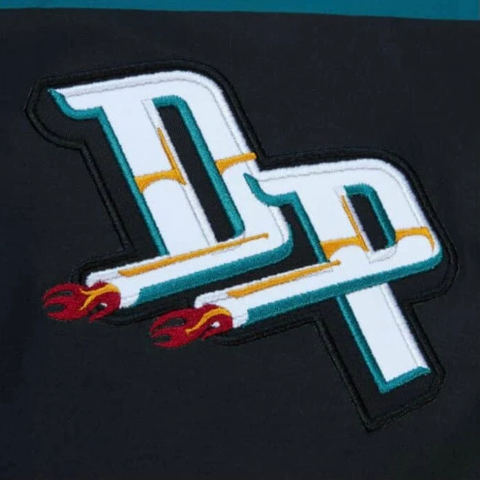 Mitchell & Ness NBA Detroit Pistons Exploded Logo Warm Up Jacket (Black) - Image 3