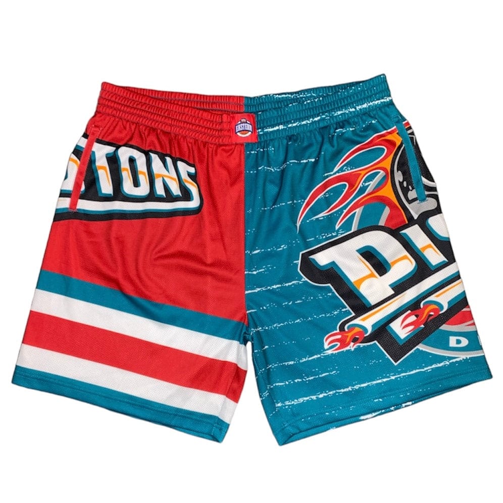 Mitchell & Ness Nba Detroit Pistons Jumbotron 3.0 Shorts (Multi/White) - Image 2
