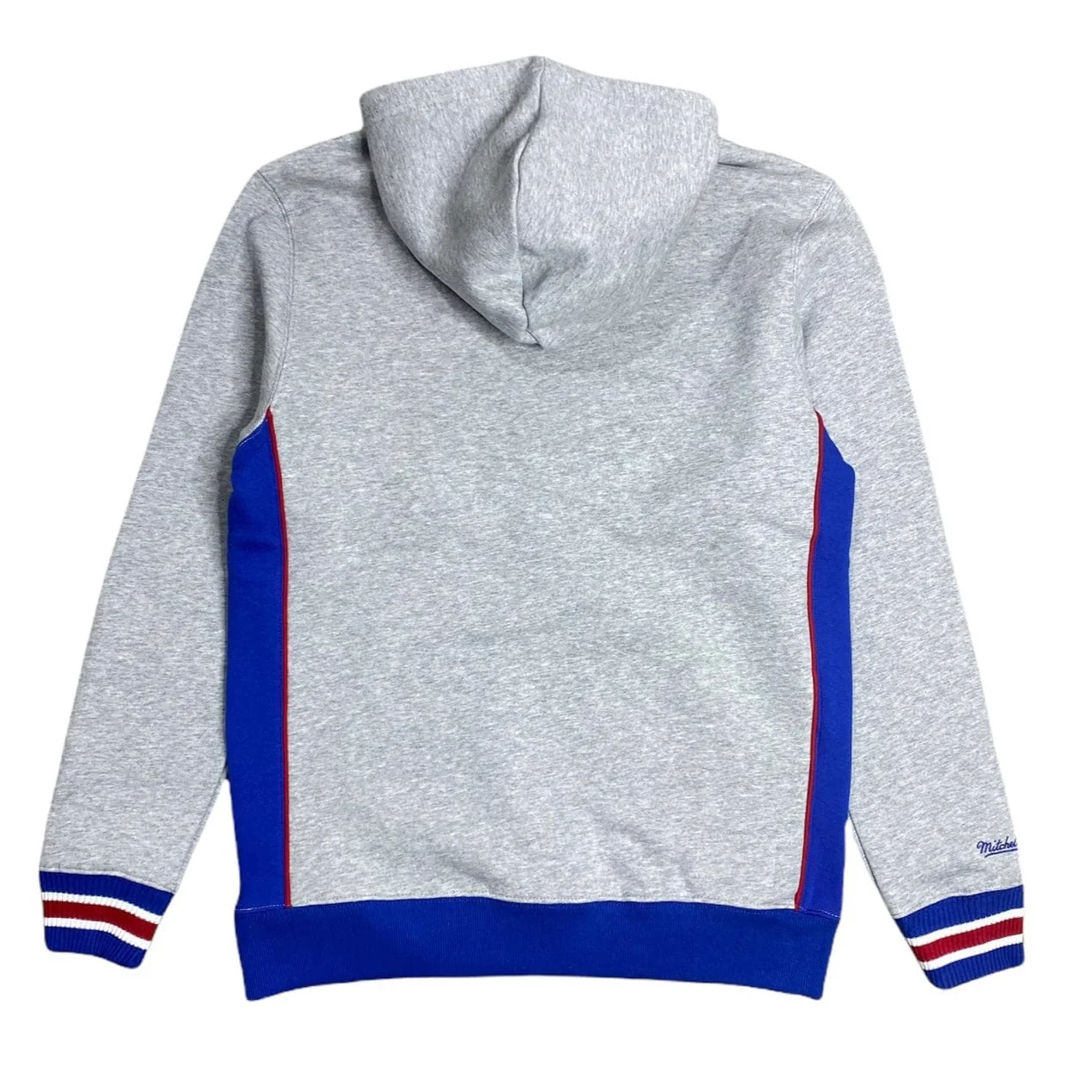 Mitchell & Ness Nba Detroit Pistons Premium Fleece Hoodie (Grey/Royal) - Image 2