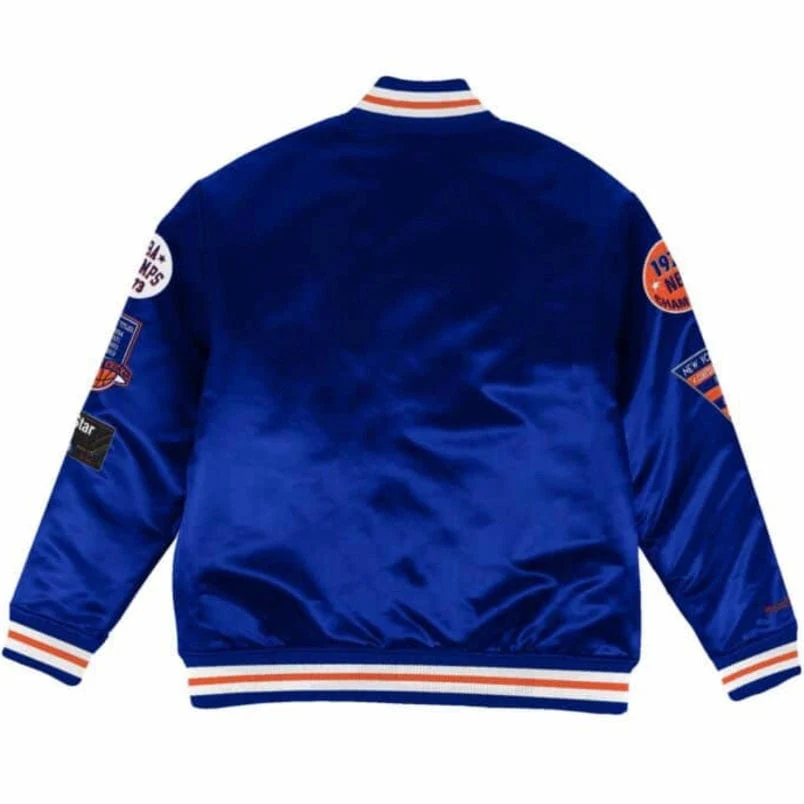 Mitchell & Ness Nba New York Knicks Champ City Satin Jacket (Royal) - Image 2