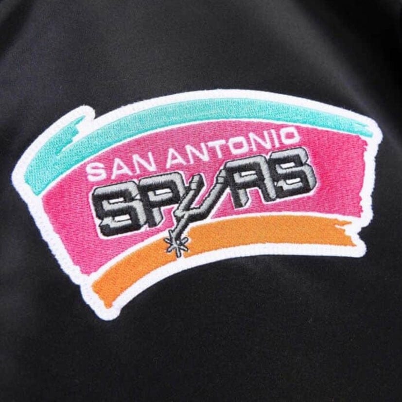 Mitchell & Ness Nba San Antonio Spurs Champ City Satin Jacket (Black) - Image 3
