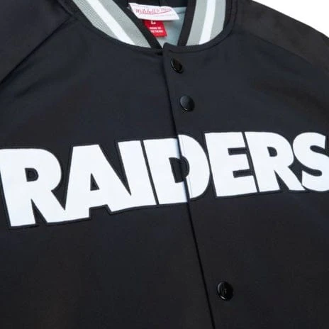 Mitchell & Ness NFL Oakland Raiders Double Clutch Jacket (Black/White) - Image 3