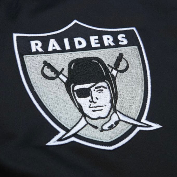 Mitchell & Ness NFL Oakland Raiders Heavyweight Satin Jacket (Black) - Image 4