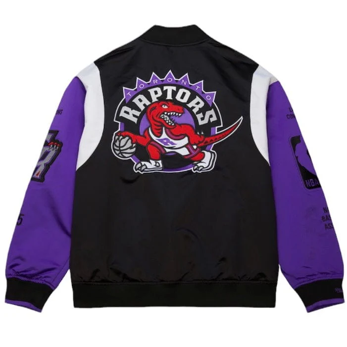 Mitchell & Ness Toronto Raptors Team Origins Satin Full-Snap Jacket (Black) - Image 2