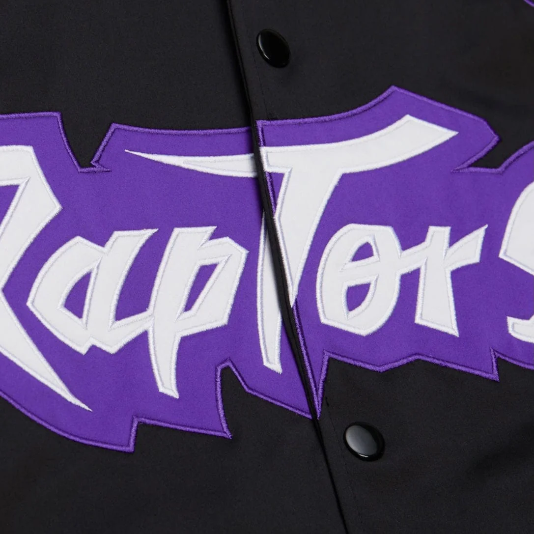 Mitchell & Ness Toronto Raptors Team Origins Satin Full-Snap Jacket (Black) - Image 4