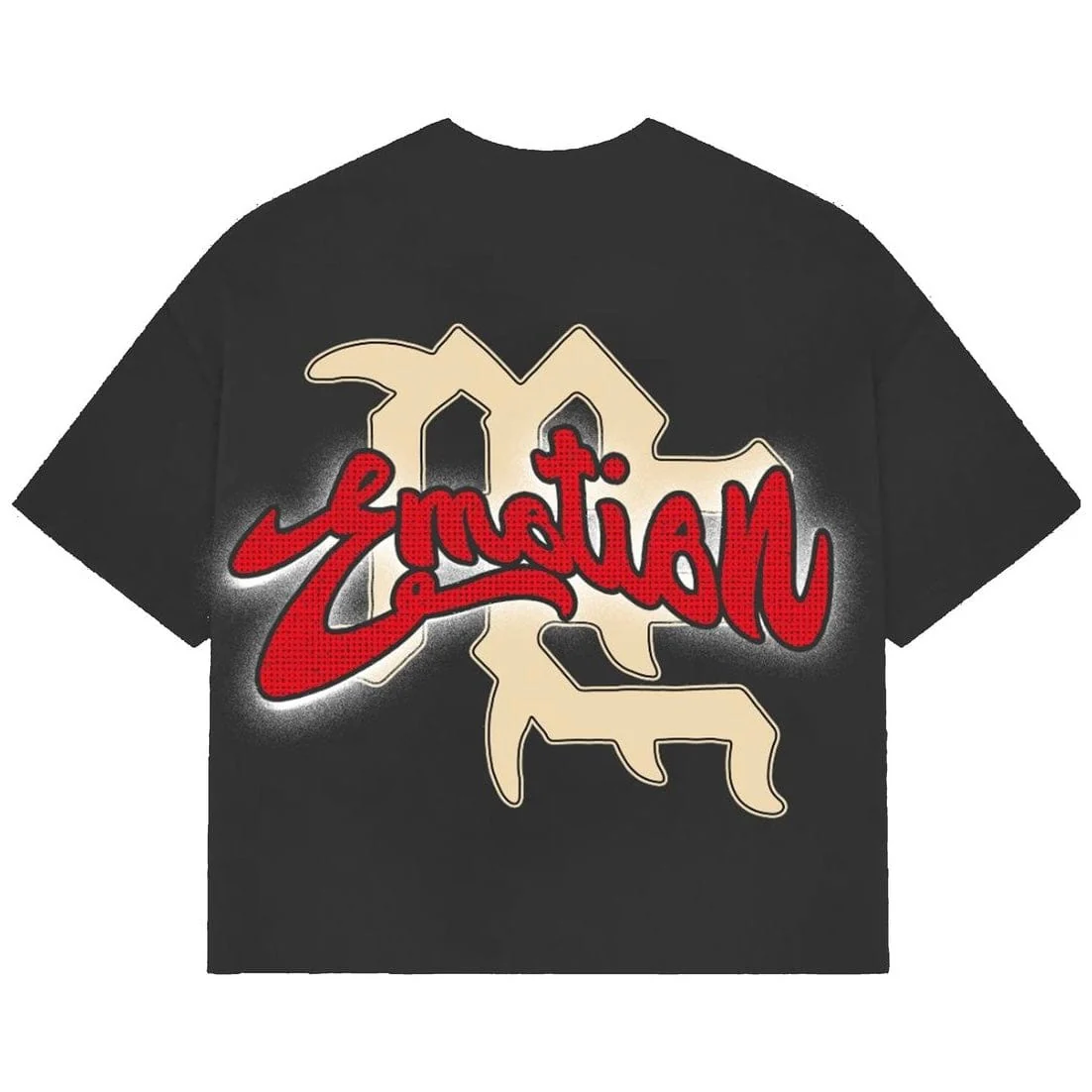 Mixed Emotion Cropped Blinded Tee (Grey) - Image 2
