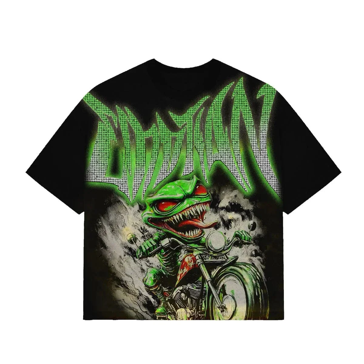 Mixed Emotion Goblin Rhinestone Tee (Black)