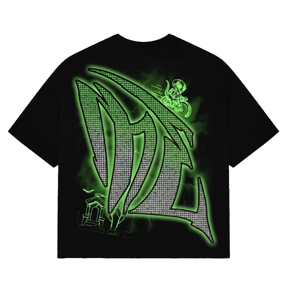 Mixed Emotion Goblin Rhinestone Tee (Black) - Image 2