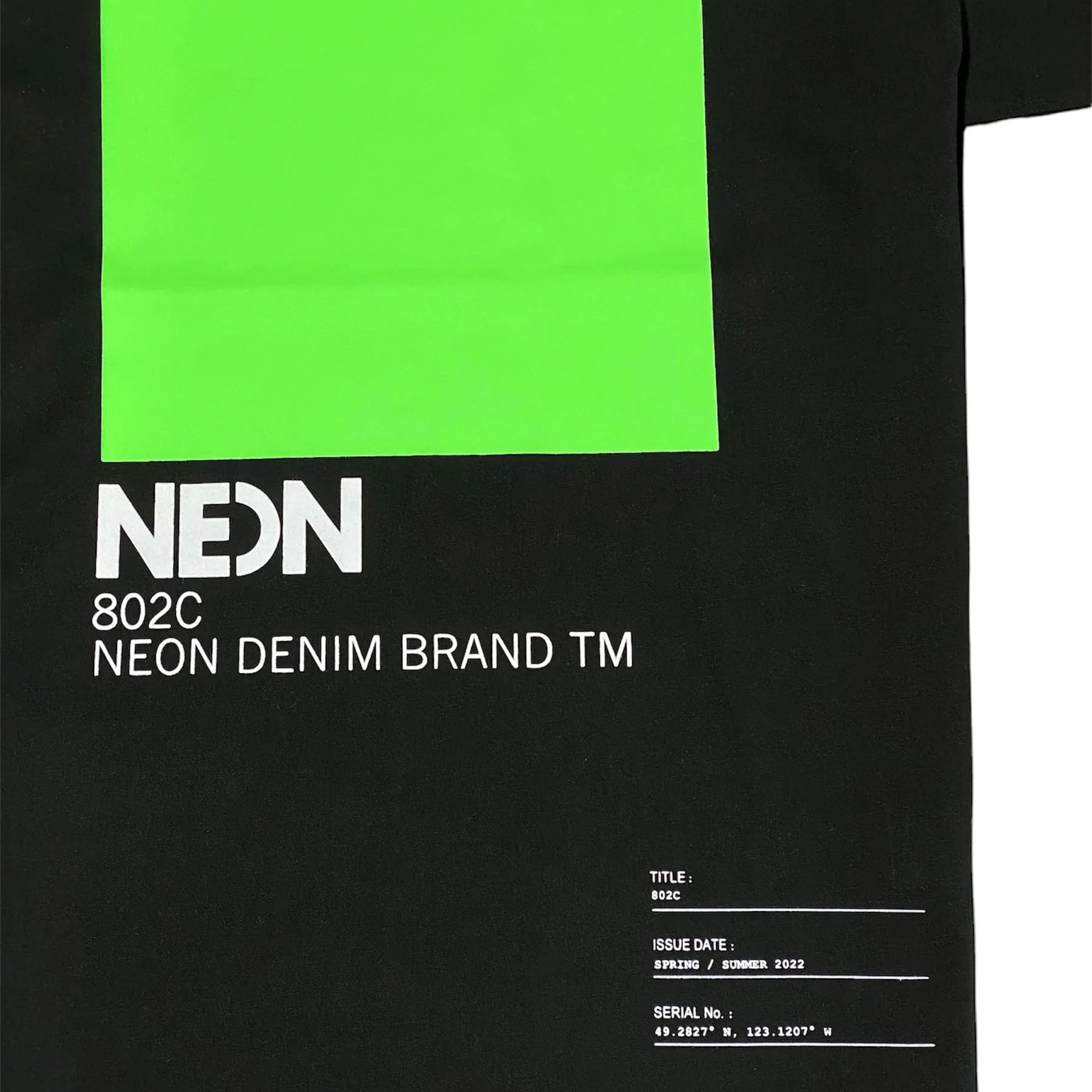 Neon Denim 802C T Shirt (Black) STT-031 - Image 2