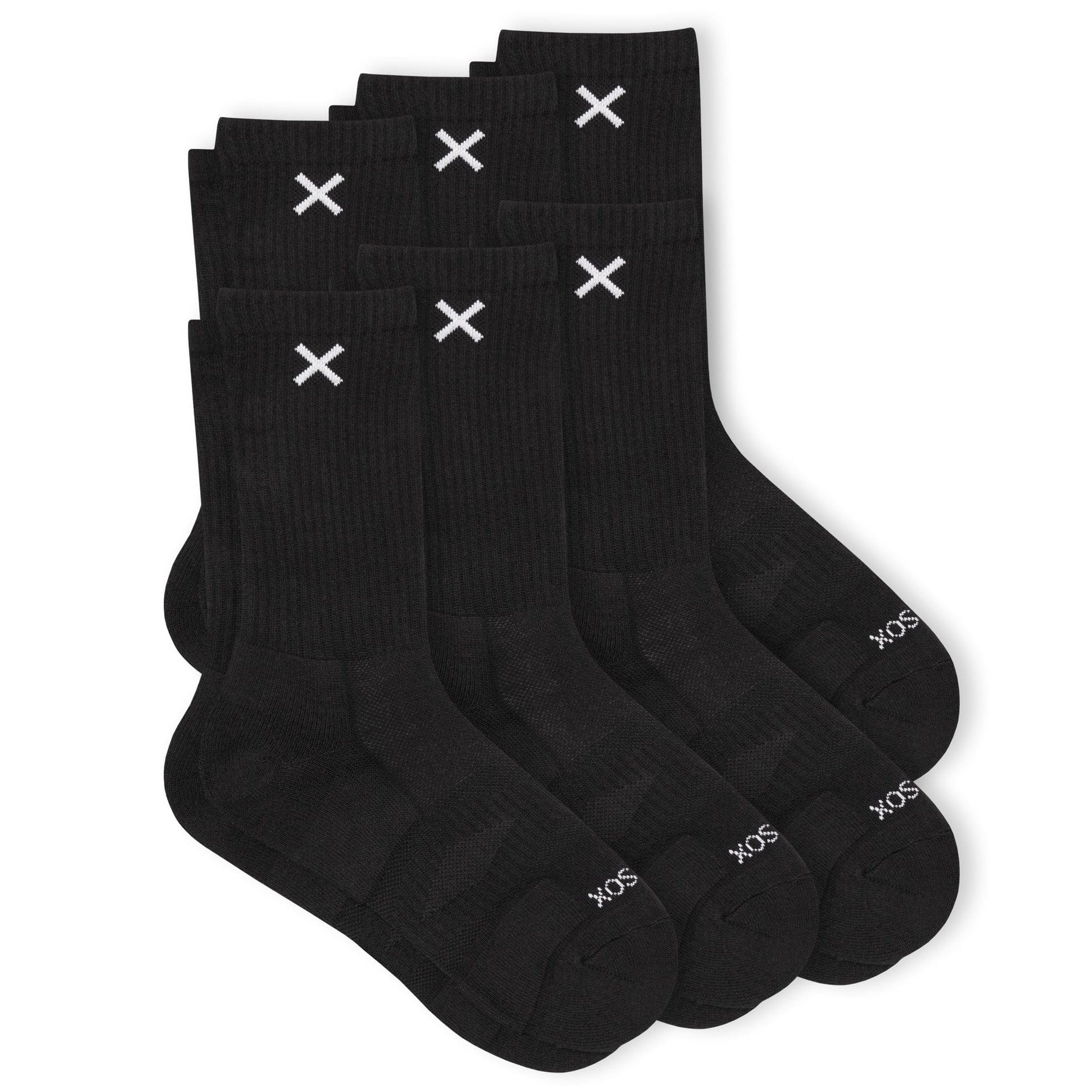 Odd Sox Basix Crew Socks (Black) 6-Pack - Image 2