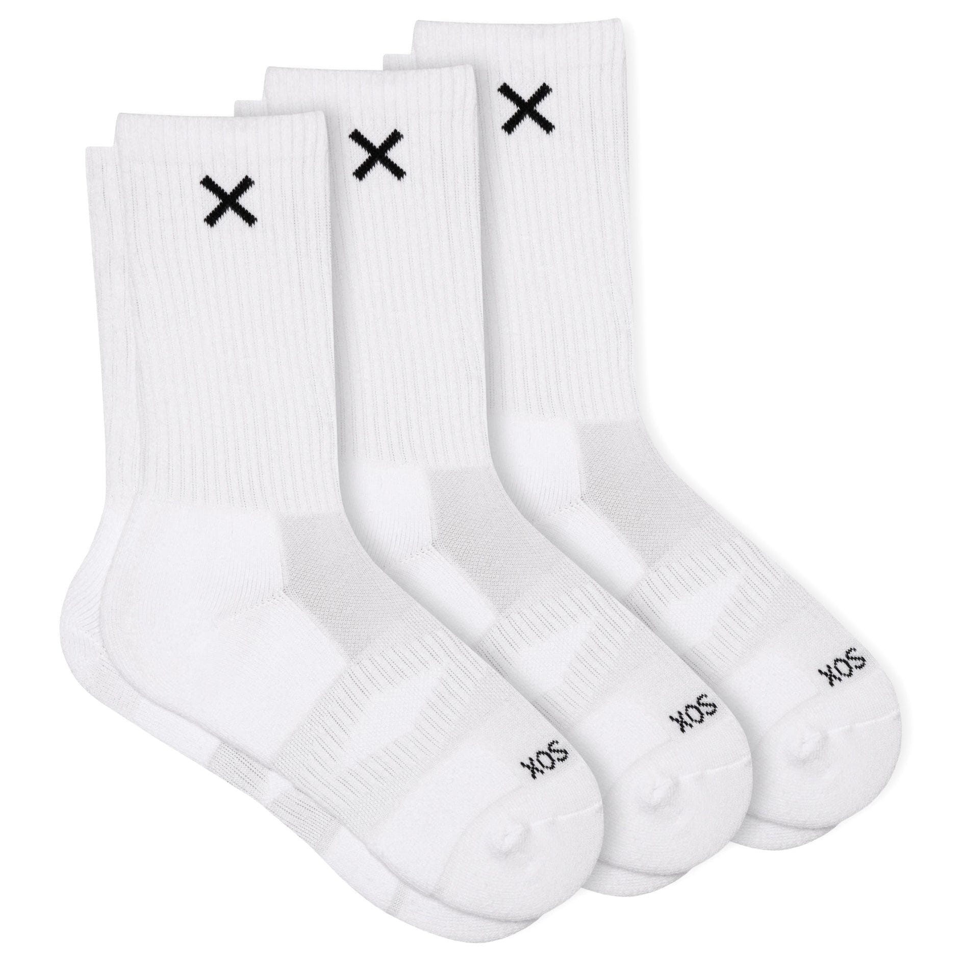 Odd Sox Basix Crew Socks (White) 3-Pack - Image 2