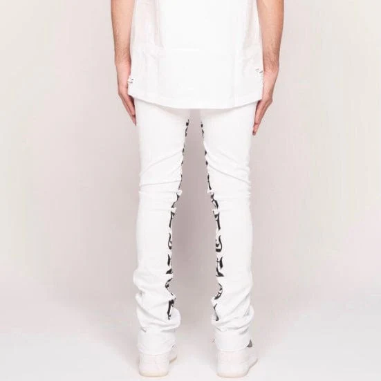 Pheelings Against All Odds Flare Stack Denim (White/Black) - Image 7