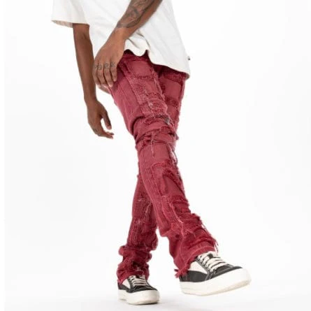 Pheelings "Inspired By" Flare Stack Denim (Burgundy) - Image 5