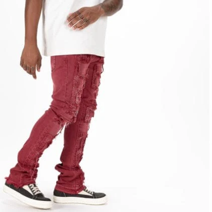 Pheelings "Inspired By" Flare Stack Denim (Burgundy) - Image 7