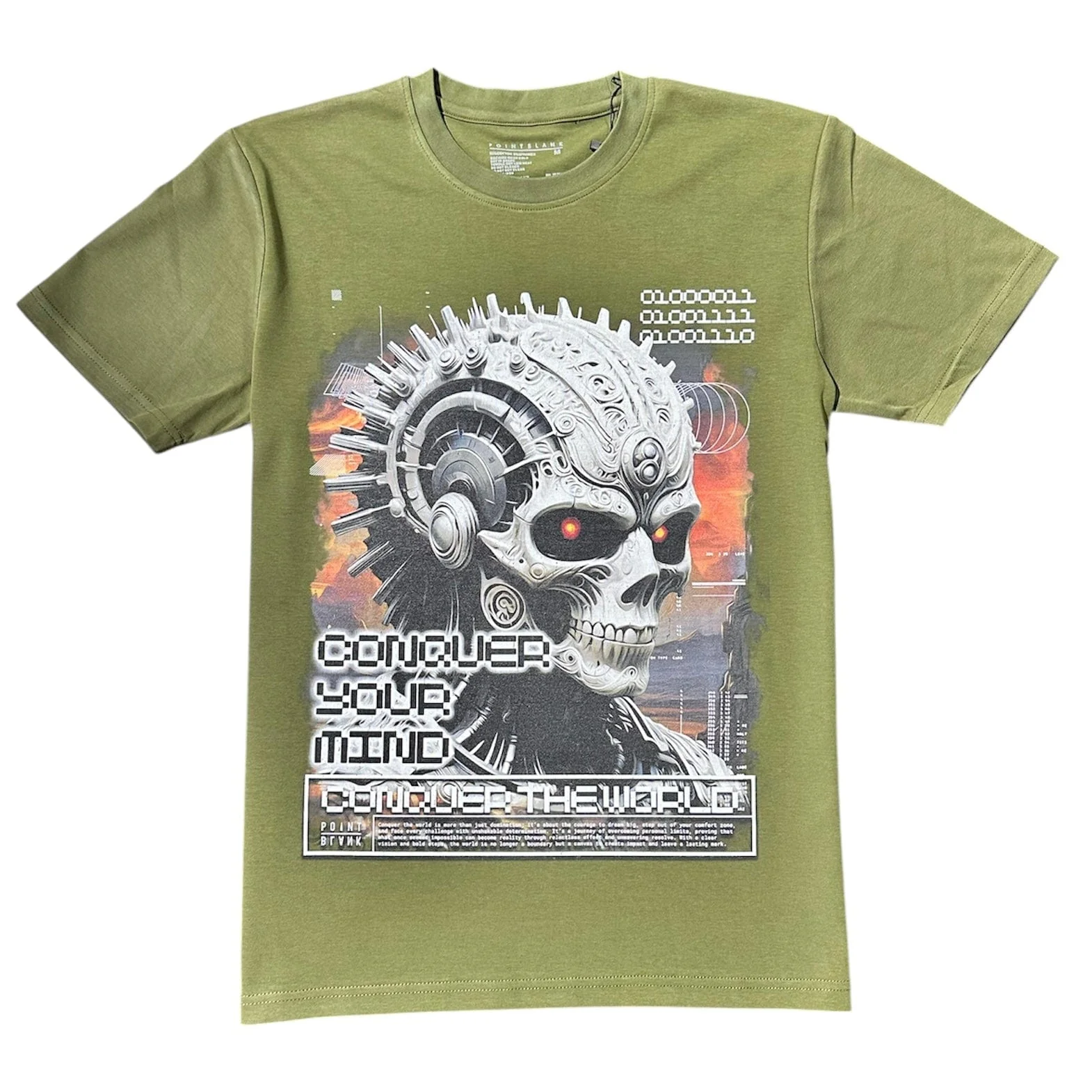 Point Blank Keep On Hustlin Conquer The World Tee (Olive) OBMY25TS_17