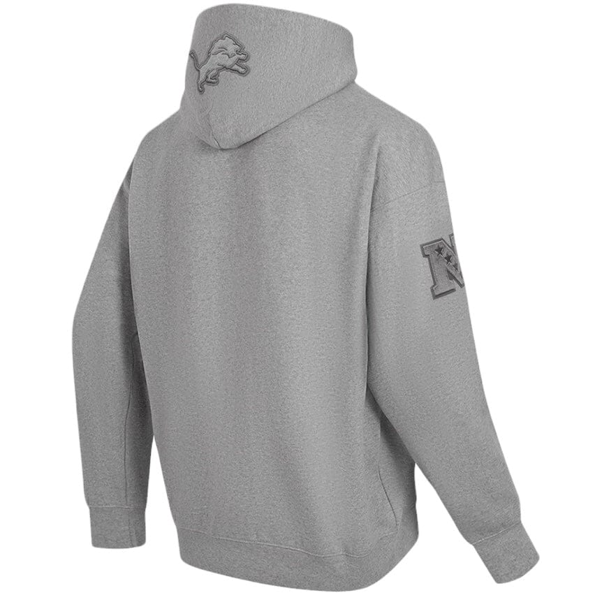 Pro Standard Detroit Lions Drop Shoulder Flc PO Hoodie (Dark Heather Grey) - Image 4