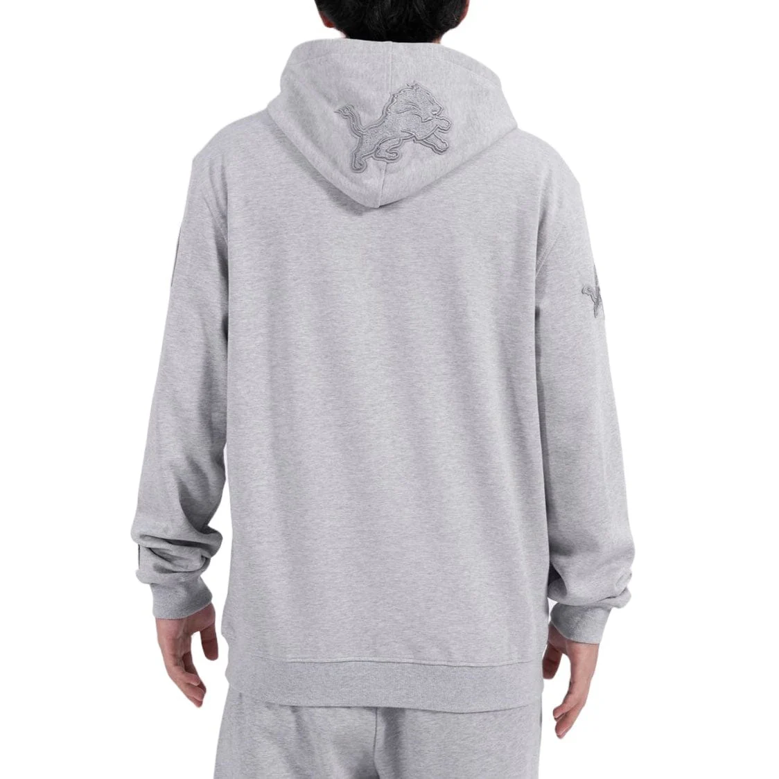 Pro Standard Detroit Lions Triple Tonal Dk Po Hoodie (Heather Grey) - Image 4