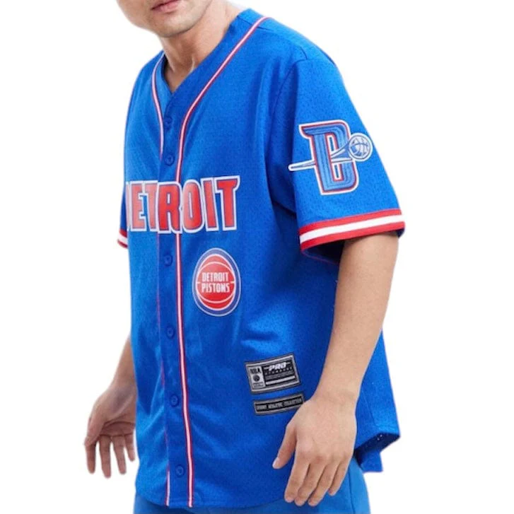 Pro Standard Detroit Pistons Jersey Shirt (Royal Blue) BDP153947-RYB - Image 3