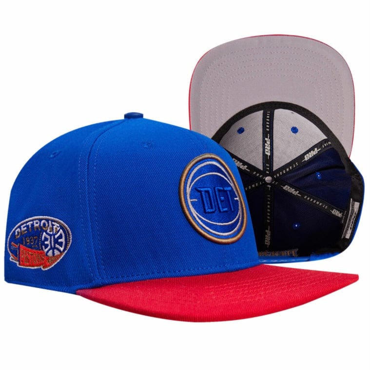 Pro Standard Detroit Pistons Sport Side Patch Wool Snapback (Blue/Red) - Image 8