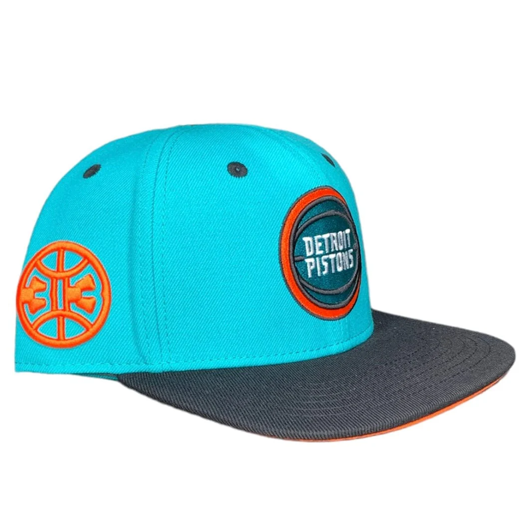 Pro Standard Detroit Pistons Team Flips Snapback (Teal/Black) BDP7514531-TBK - Image 2